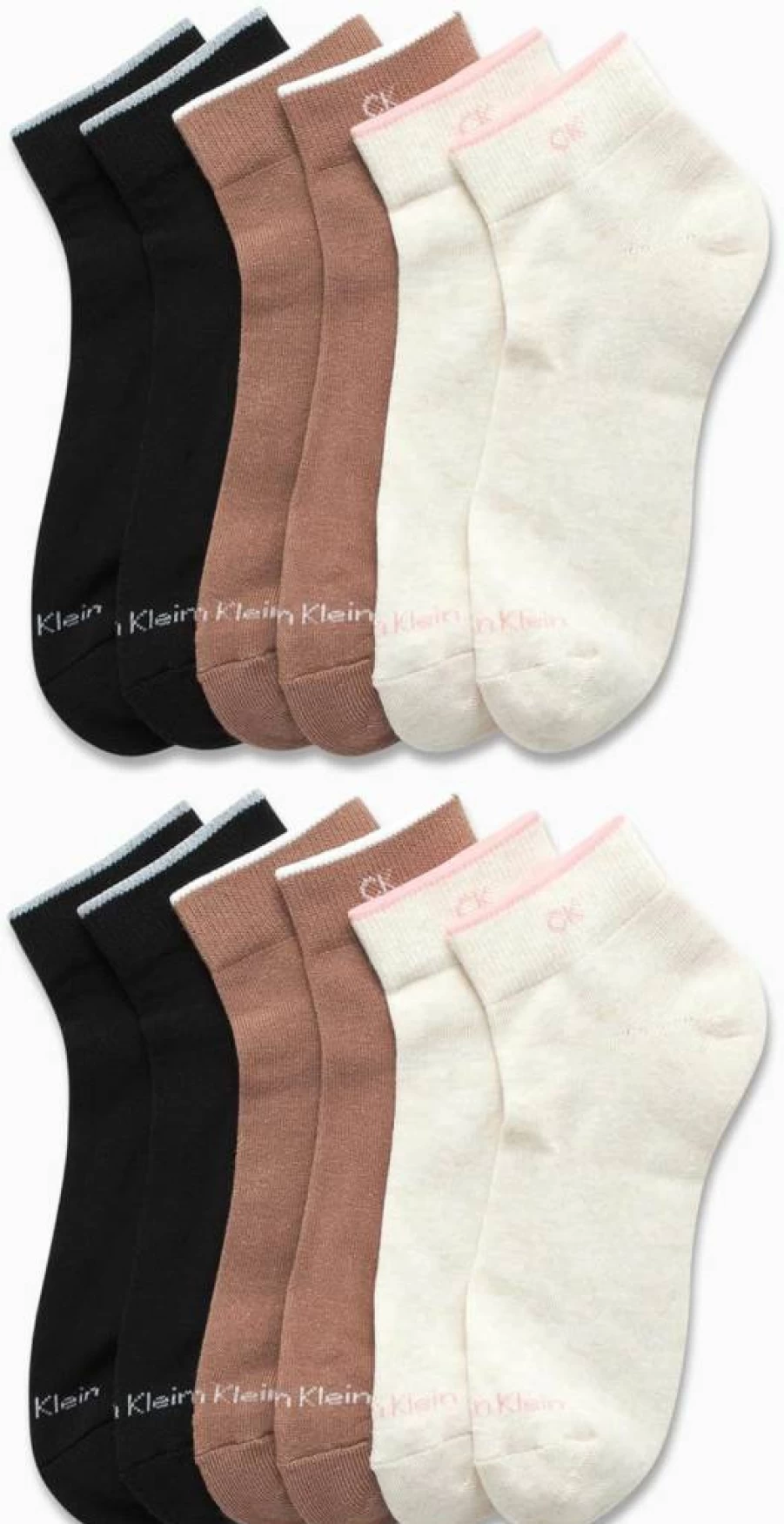 Calvin Klein Women's 12-Pack Cushioned Athletic Ankle Socks for Sports & Active Wear (Size 4-10)