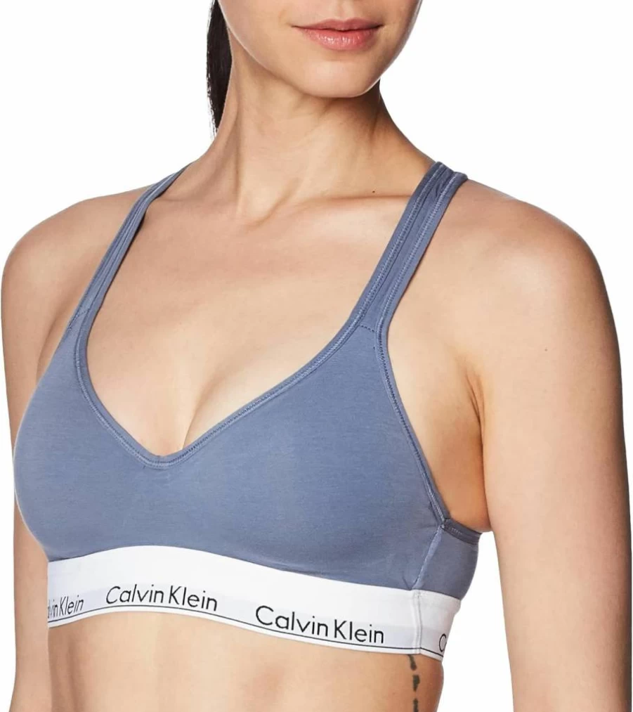 Calvin Klein Women's Wireless Bralette - Modern Cotton Lightly Lined Comfort Bra