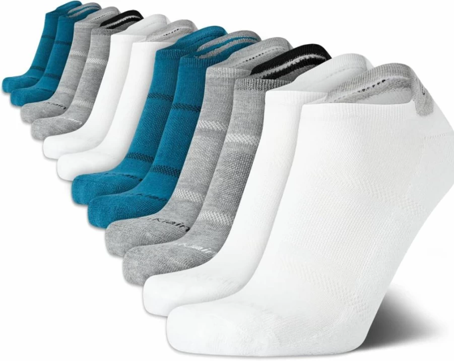 Calvin Klein Men's No-Show Lightweight Cushioned Socks 12-Pack for Shoe Sizes 7-12 | Breathable Low-Cut Athletic Socks
