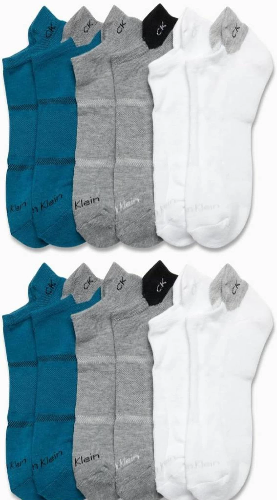 Calvin Klein Men's No-Show Lightweight Cushioned Socks 12-Pack for Shoe Sizes 7-12 | Breathable Low-Cut Athletic Socks
