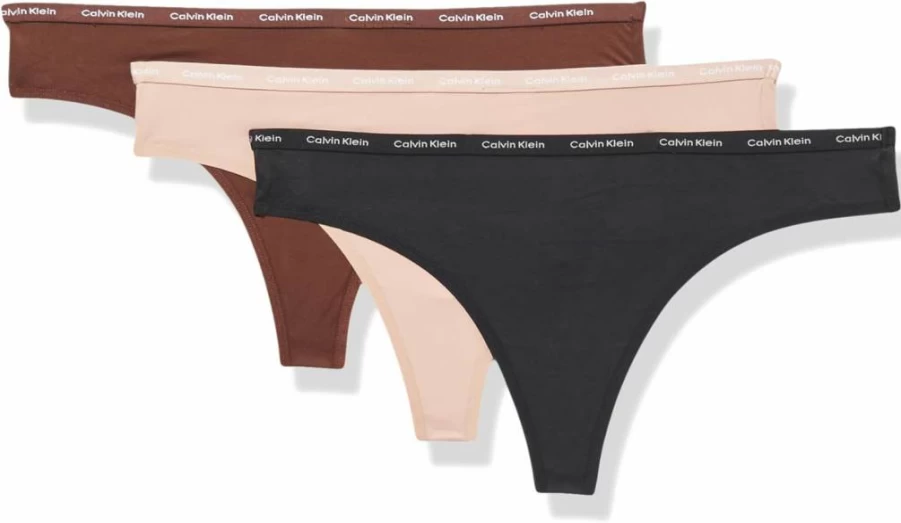 Calvin Klein Women's 3-Pack Micro Stretch Thong Panties | Luxe Comfort Underwear