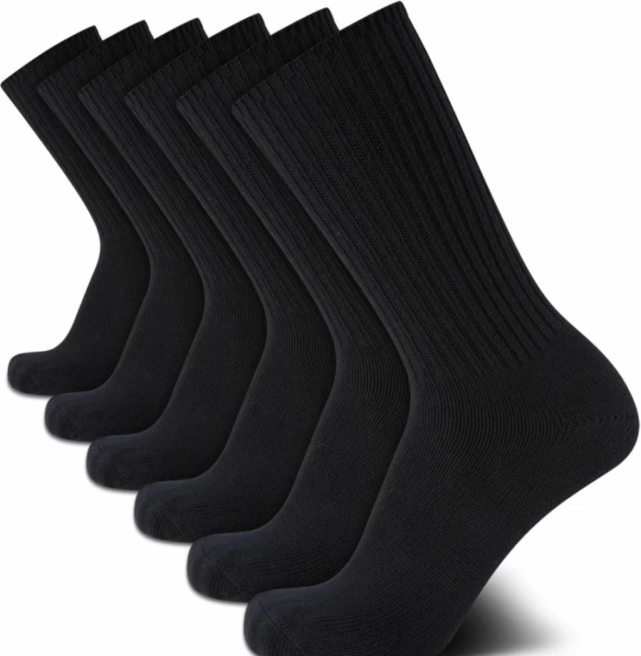 Calvin Klein Men's 6-Pack Lightweight Cotton Crew Socks for Everyday Comfort