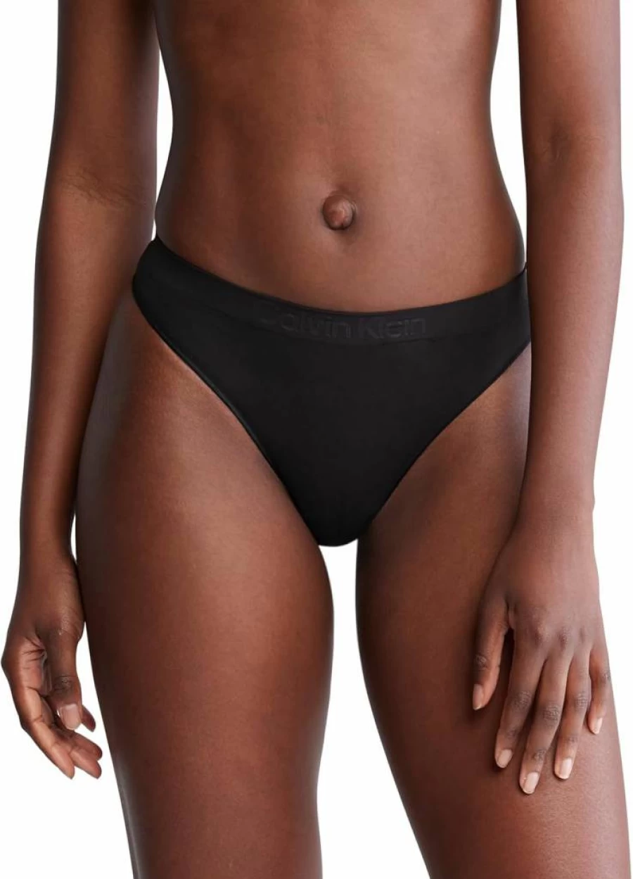 Calvin Klein Women's 3-Pack Seamless Mid-Rise Thong Underwear - Comfortable & Stretchy Bonded Flex Design