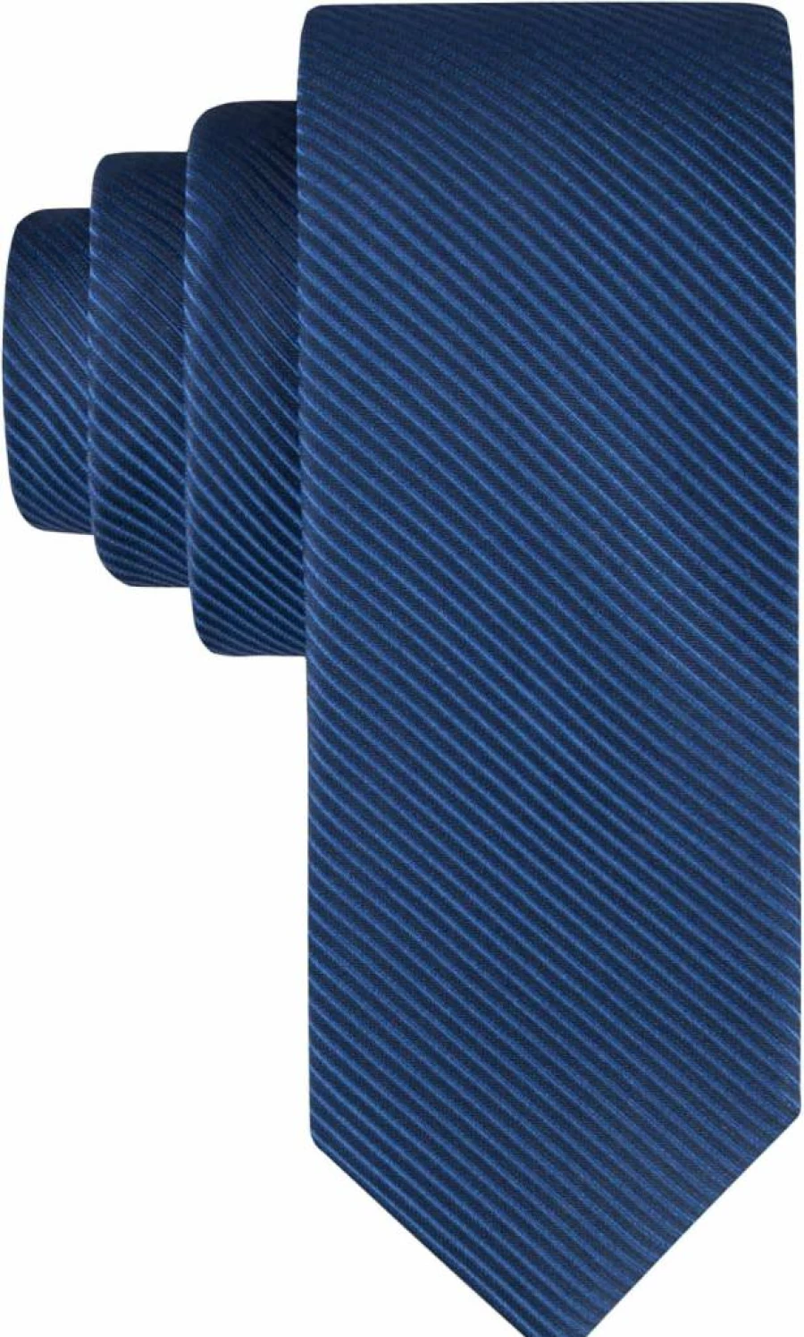 Calvin Klein Men's Navy Blue Solid & Pattern Tie Set - Classic Standard & Extra Long Neckties for Formal Wear