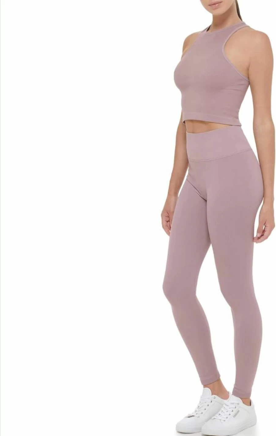 Calvin Klein Performance Women's High Waist Ribbed 7/8 Yoga Tights for Workout & Training