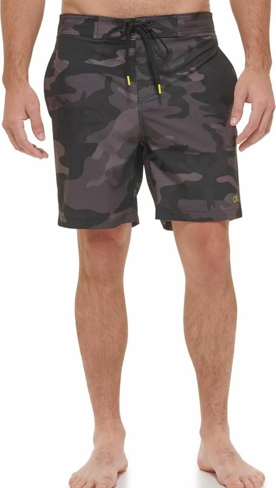 Calvin Klein Men's Quick-Dry UV Protection Swim Trunks with Stylish Pattern