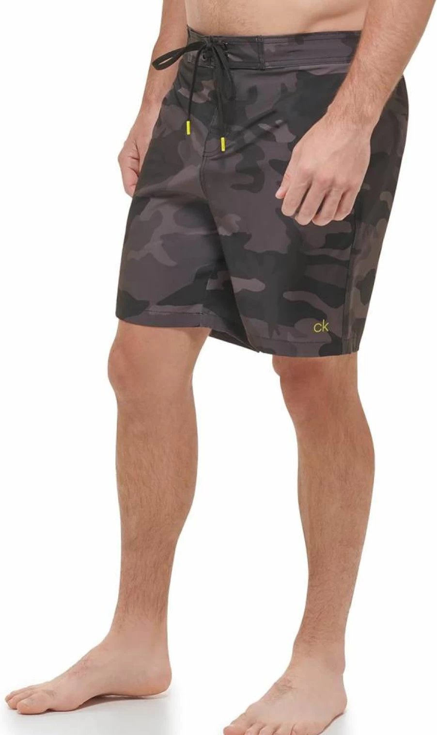 Calvin Klein Men's Quick-Dry UV Protection Swim Trunks with Stylish Pattern