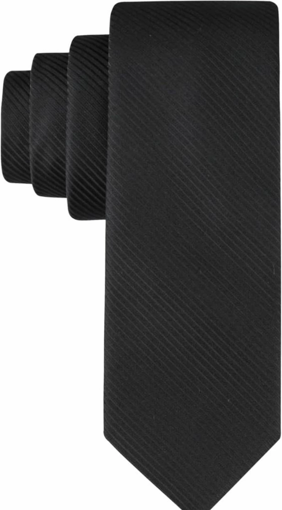 Calvin Klein Black Solid & Patterned Men's Neckties in Standard & Extra Long Sizes