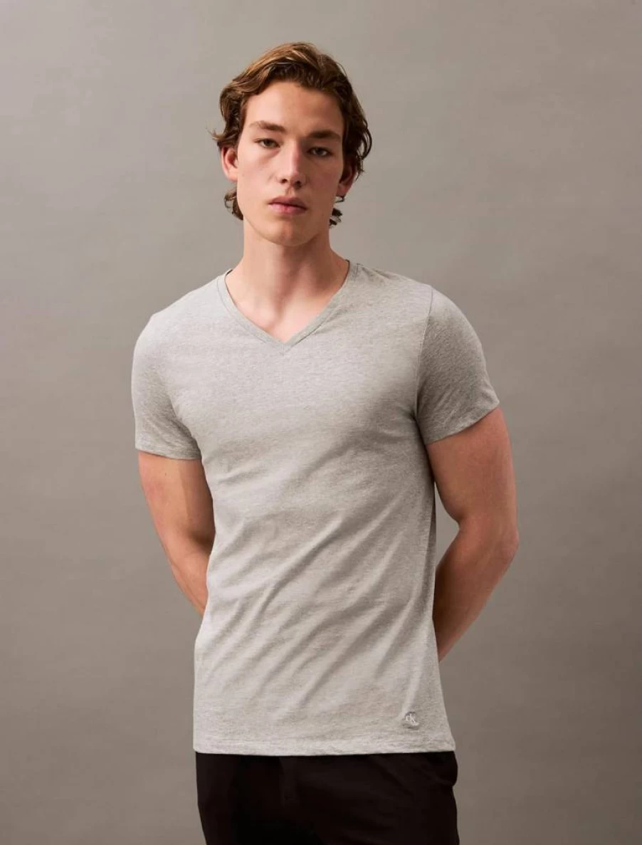 Calvin Klein Men's Cotton Crew Neck Undershirt - Comfortable Slim Fit White Basic Tee for Men
