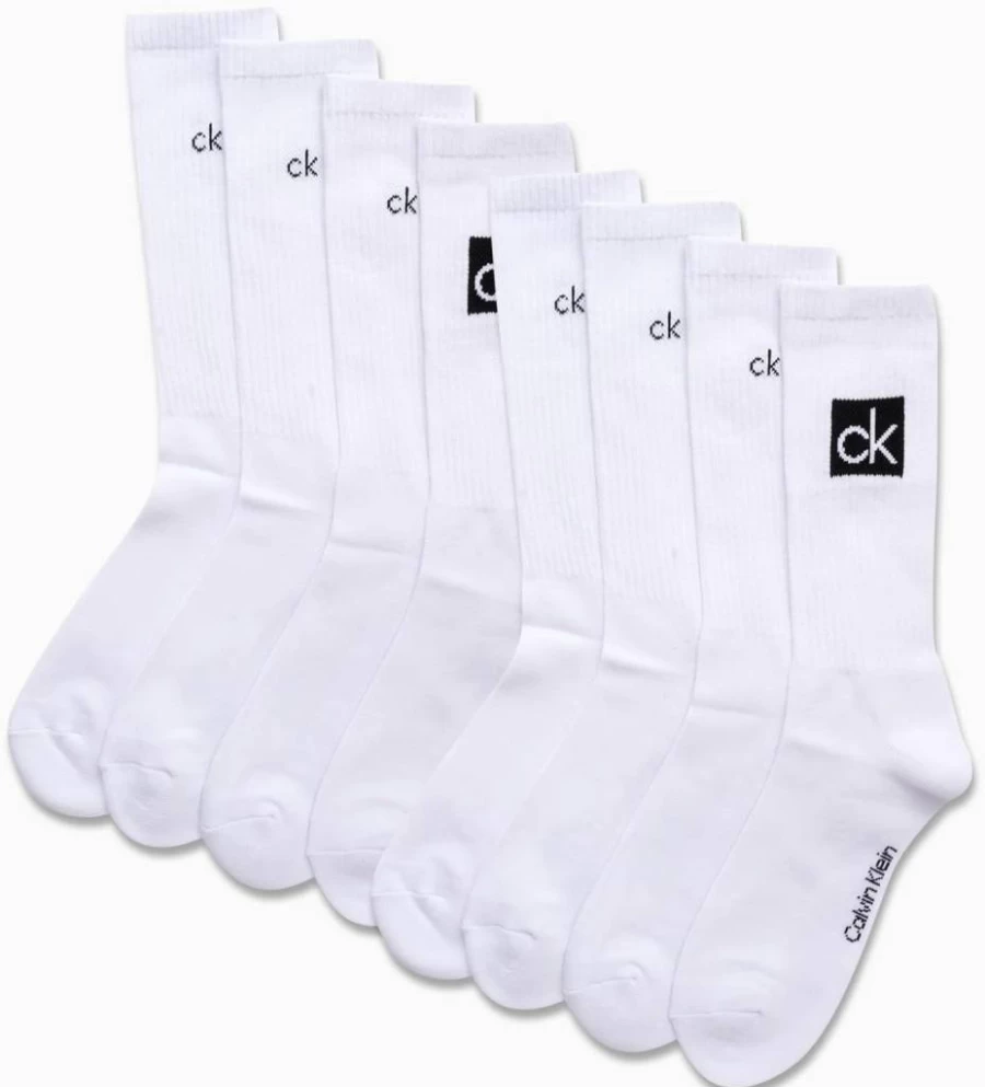 Calvin Klein Men's 8-Pack Lightweight Cotton Crew Socks for Athletic Comfort