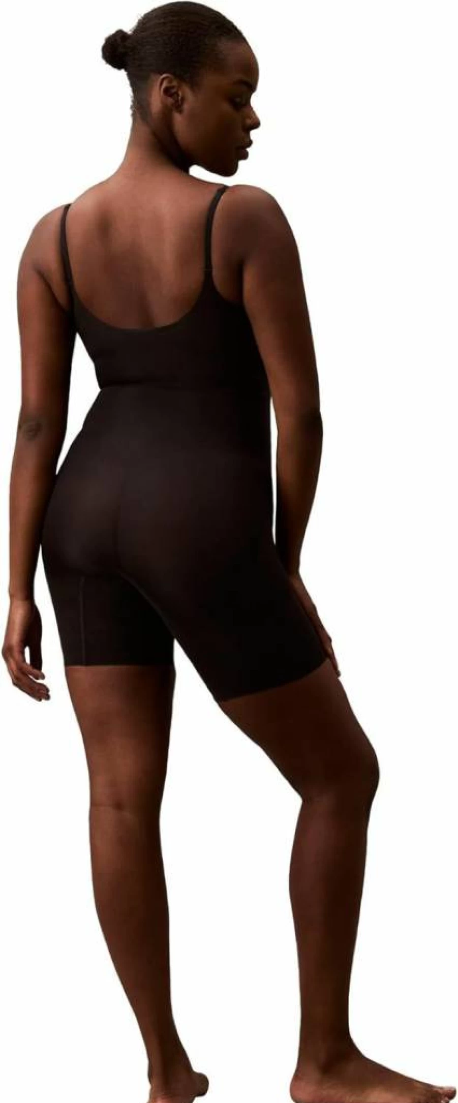 Calvin Klein Women's Shapewear Sculpting Mid-Thigh Bodysuit - Tummy Control Slimming Underwear