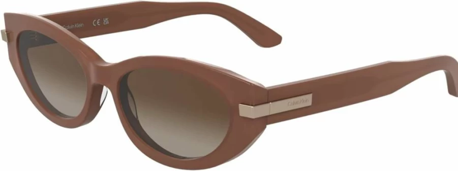Calvin Klein Women's Opaline Rose Gradient Brick Lens Sunglasses CK25502S