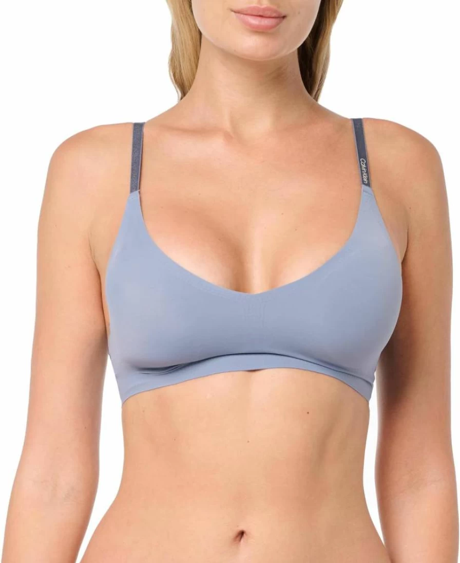 Calvin Klein Women's Seamless Wireless Triangle Bralette Bra - Lightly Lined Comfort Invisibles Collection