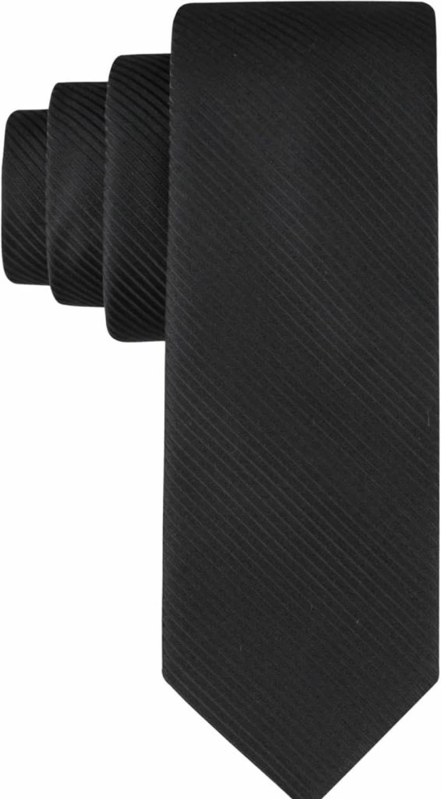 Calvin Klein Black Solid and Patterned Men's Neckties in Standard & Extra Long Sizes