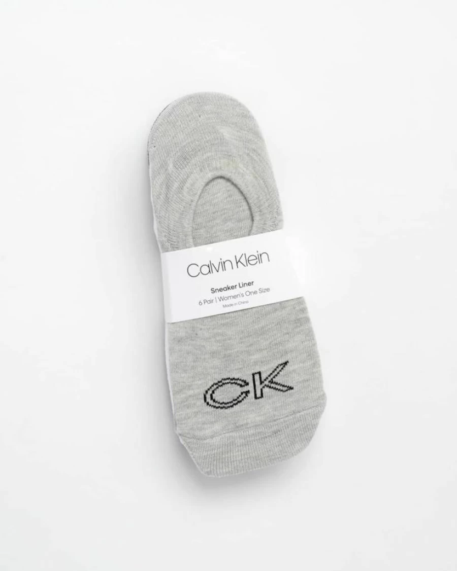 Calvin Klein Women's 6-Pack Comfort Cuff Sneaker Liner Socks for Everyday Wear