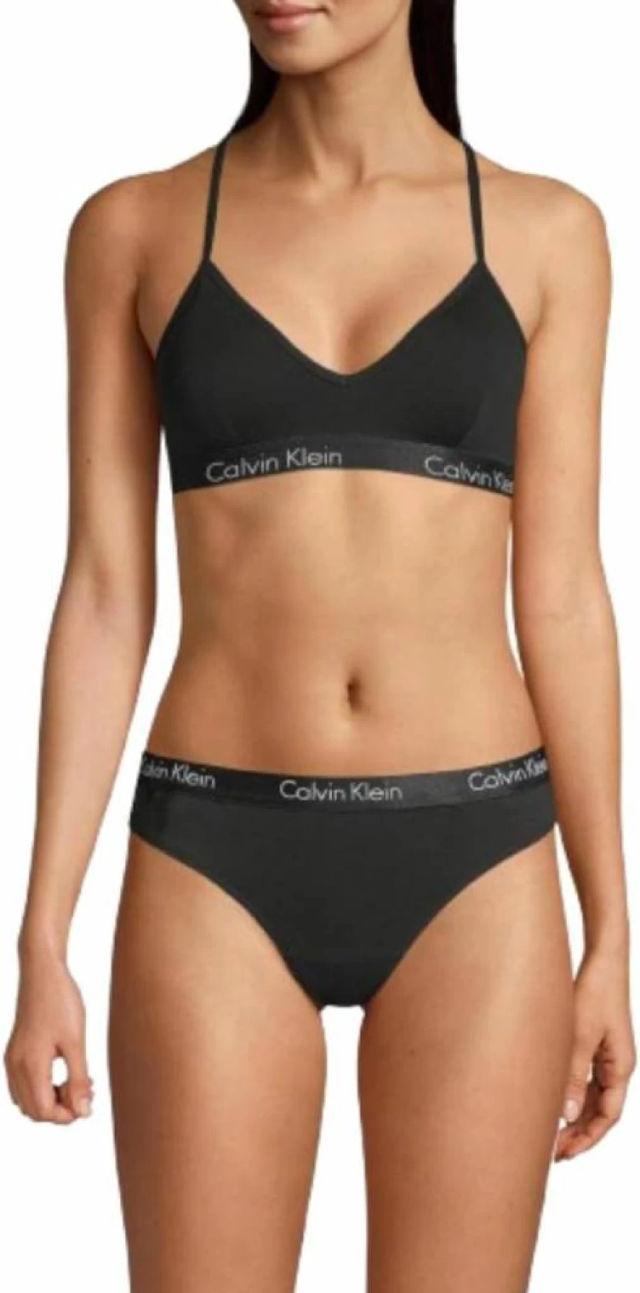 Calvin Klein Women's Lightly Lined Cotton Bralette Bra - Comfortable Wireless Lounge Bra