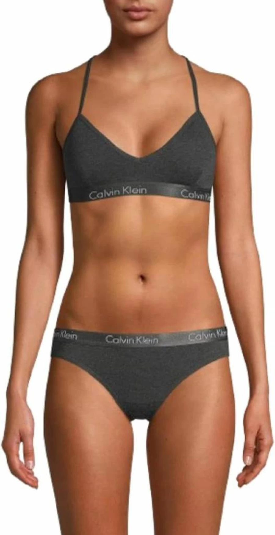 Calvin Klein Women's Lightly Lined Cotton Bralette Bra - Comfortable Wireless Lounge Bra