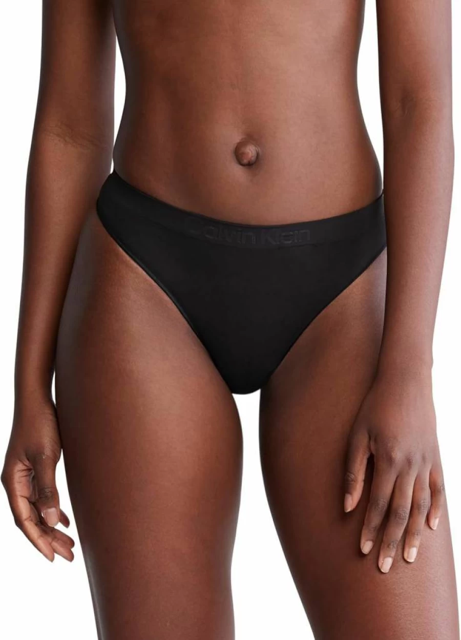 Calvin Klein Women's 3-Pack Seamless Mid Rise Thong Underwear - Soft Bonded Flex Comfort