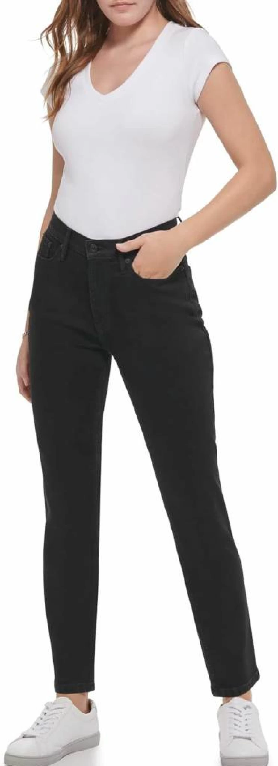 Calvin Klein Women's High Rise Skinny Jeans - Soft Whisper Denim Stretch Comfort Fit