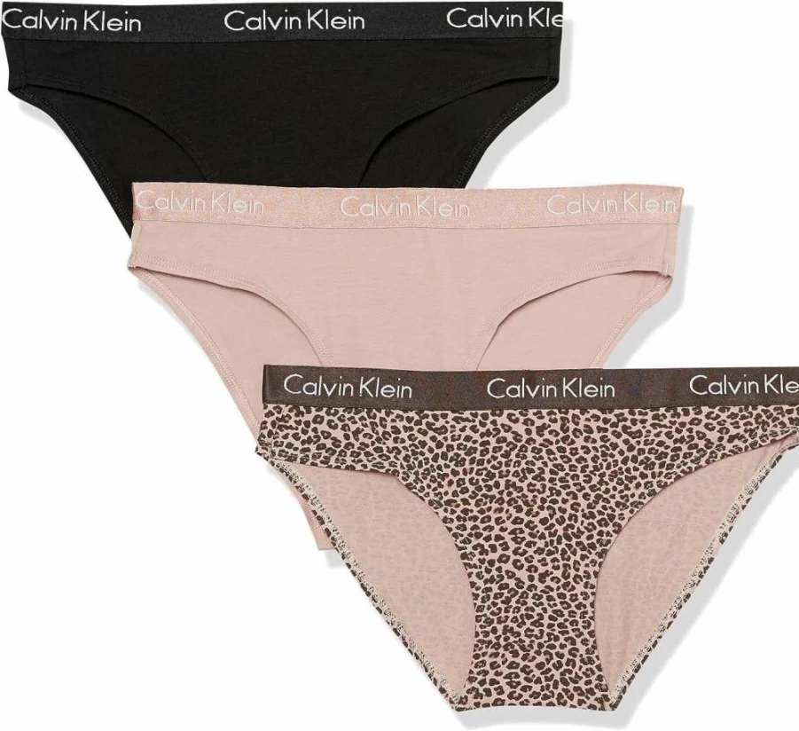Calvin Klein Women's Micro Stretch Multipack Bikini Panties - Soft Comfort Underwear 3-Pack