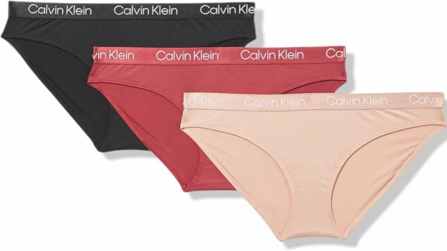 Calvin Klein Women's Micro Stretch Multipack Bikini Panties - Soft Comfort Underwear 3-Pack