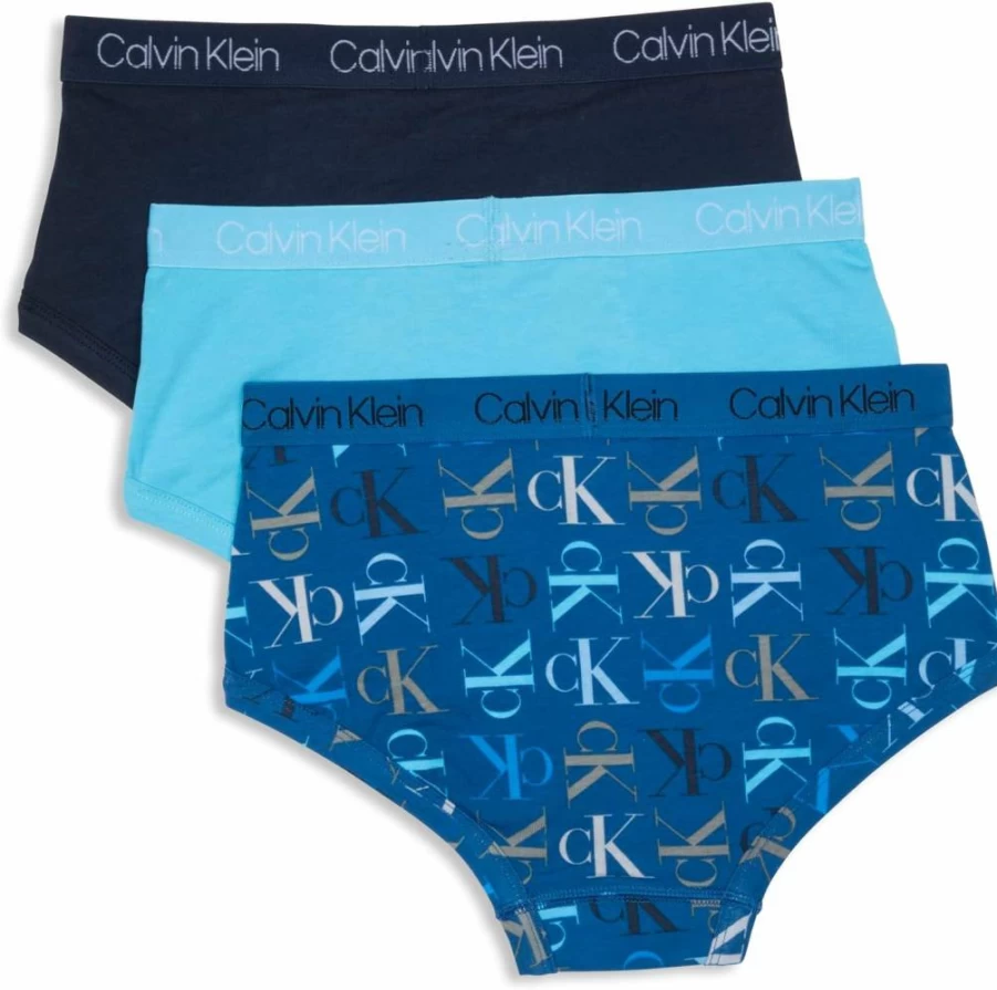 Calvin Klein Boys' Cotton Underwear 3-Pack - Soft Breathable Briefs for Kids