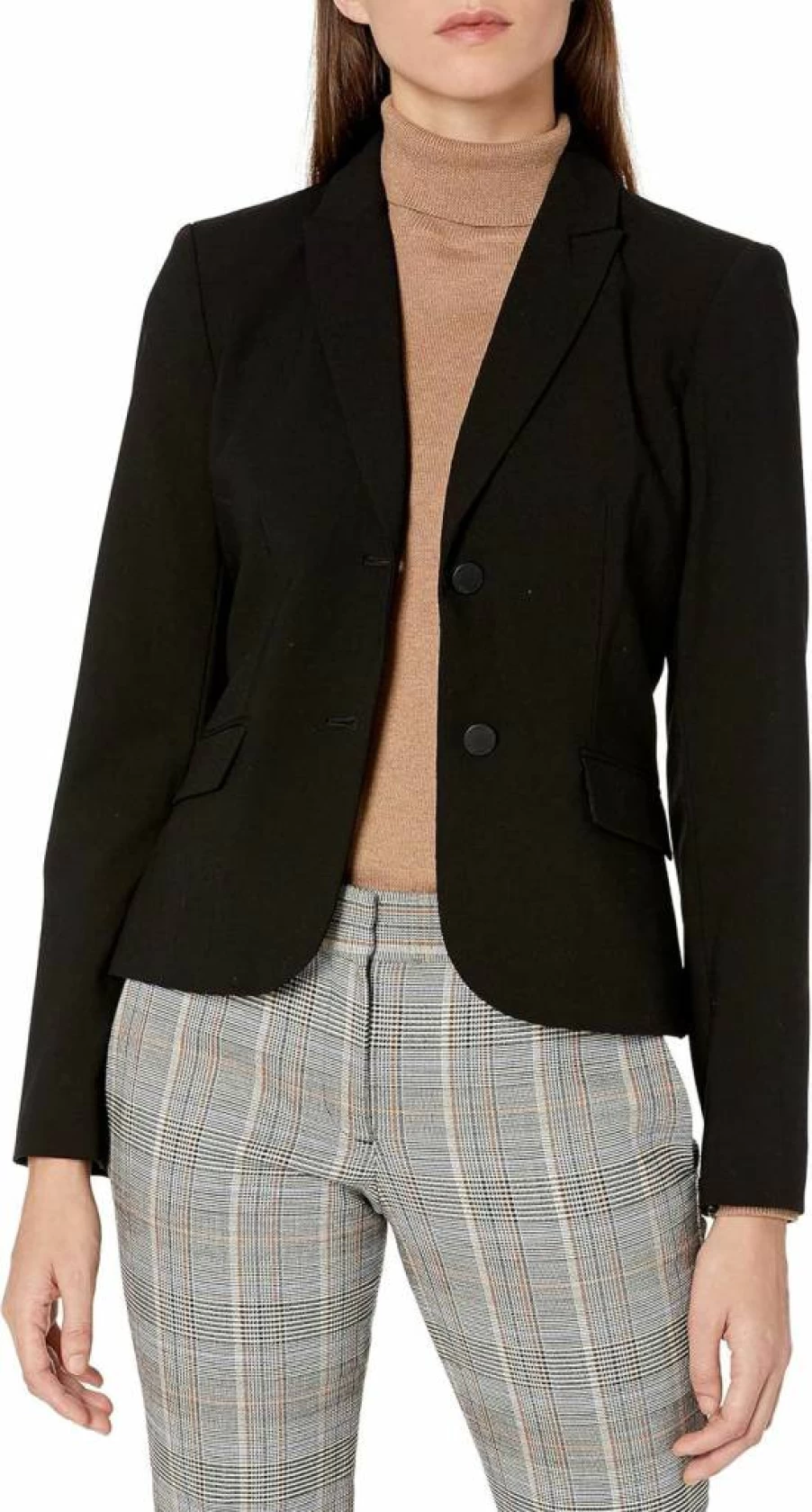 Calvin Klein Women's Petite Standard & Plus Size Two Button Luxury Blazer for Professional & Casual Wear