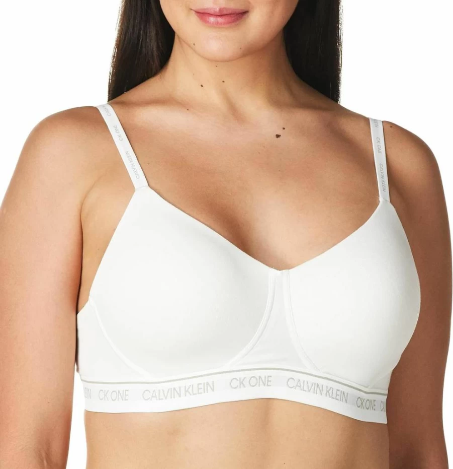Calvin Klein Women's CK One Lightly Lined Cotton Bralette - Comfortable Wire-Free Bra