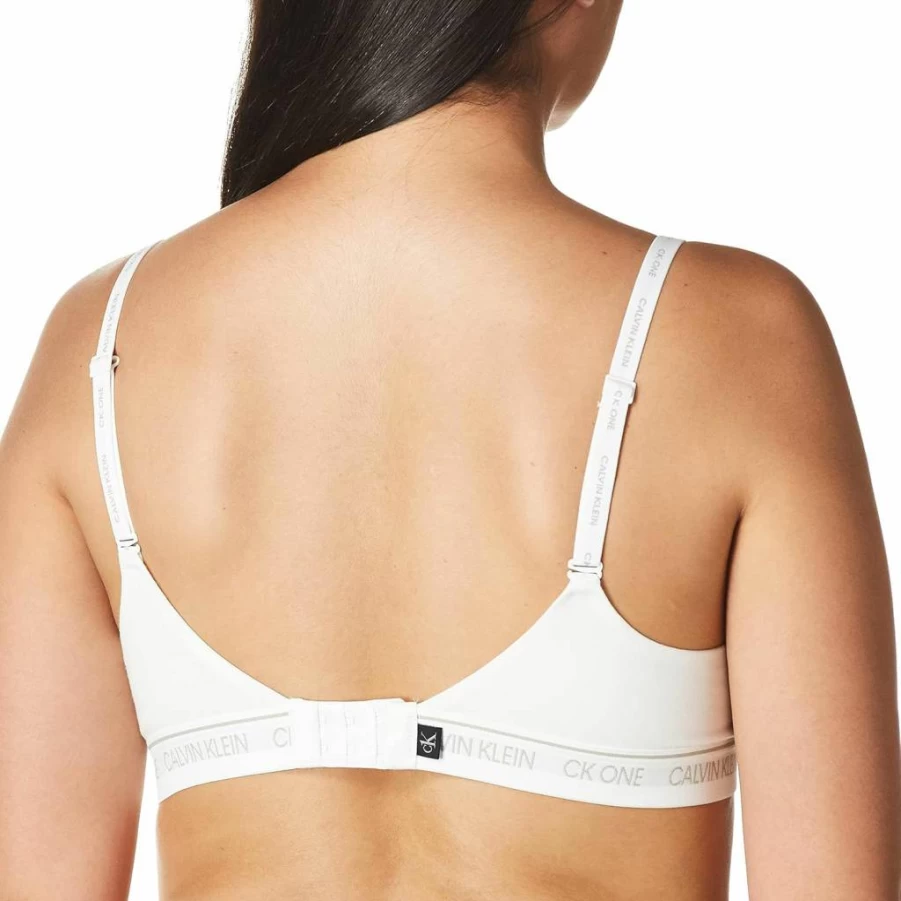 Calvin Klein Women's CK One Lightly Lined Cotton Bralette - Comfortable Wire-Free Bra