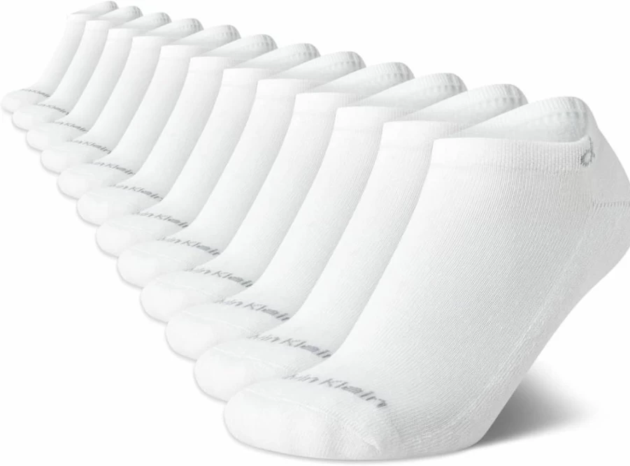 Calvin Klein Women's No-Show Socks 12-Pack - Low Cut Breathable Athletic Ankle Socks for Women (US Shoe Size 4-10)